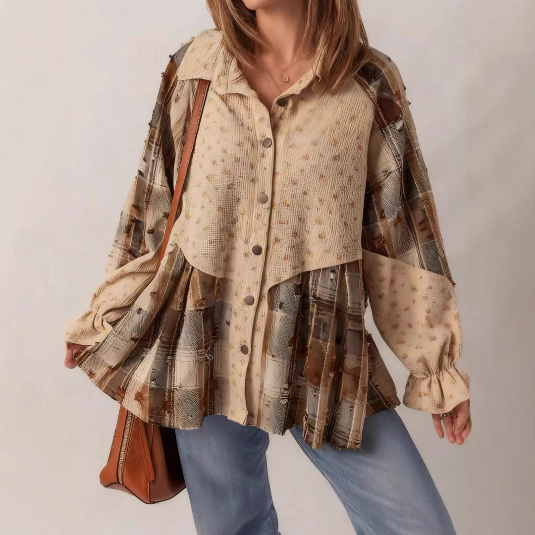 Women's Casual and Elegant Puff Sleeve Blouse Mune Fashion