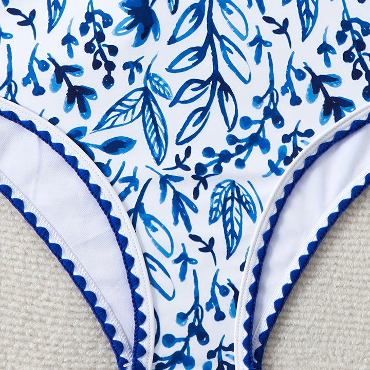 Ladies High-Waisted Bikini Set with Floral Design Mune Fashion