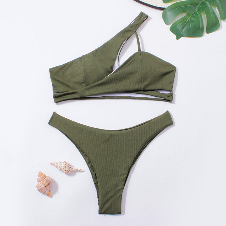 Women's triangle bikini with asymmetrical top and stylish design Mune Fashion