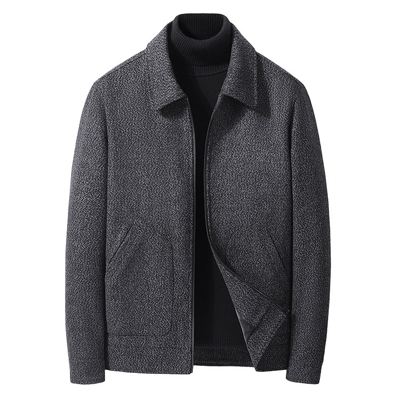 Men's Elegant Structured Transition Jacket with Shirt Collar and Softly Lined Interior Mune Fashion