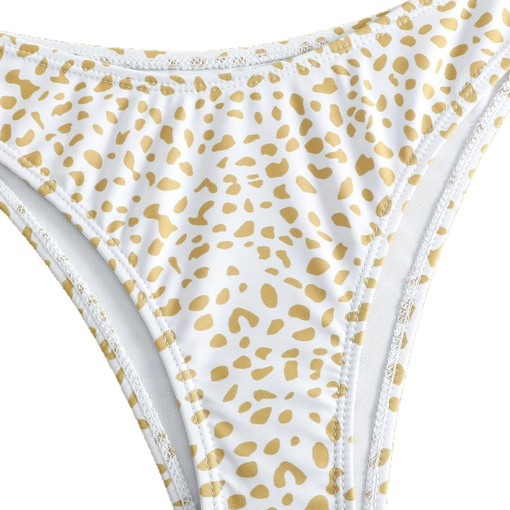 Women's bikini set with fashionable animal print and elegant embellishments Mune Fashion