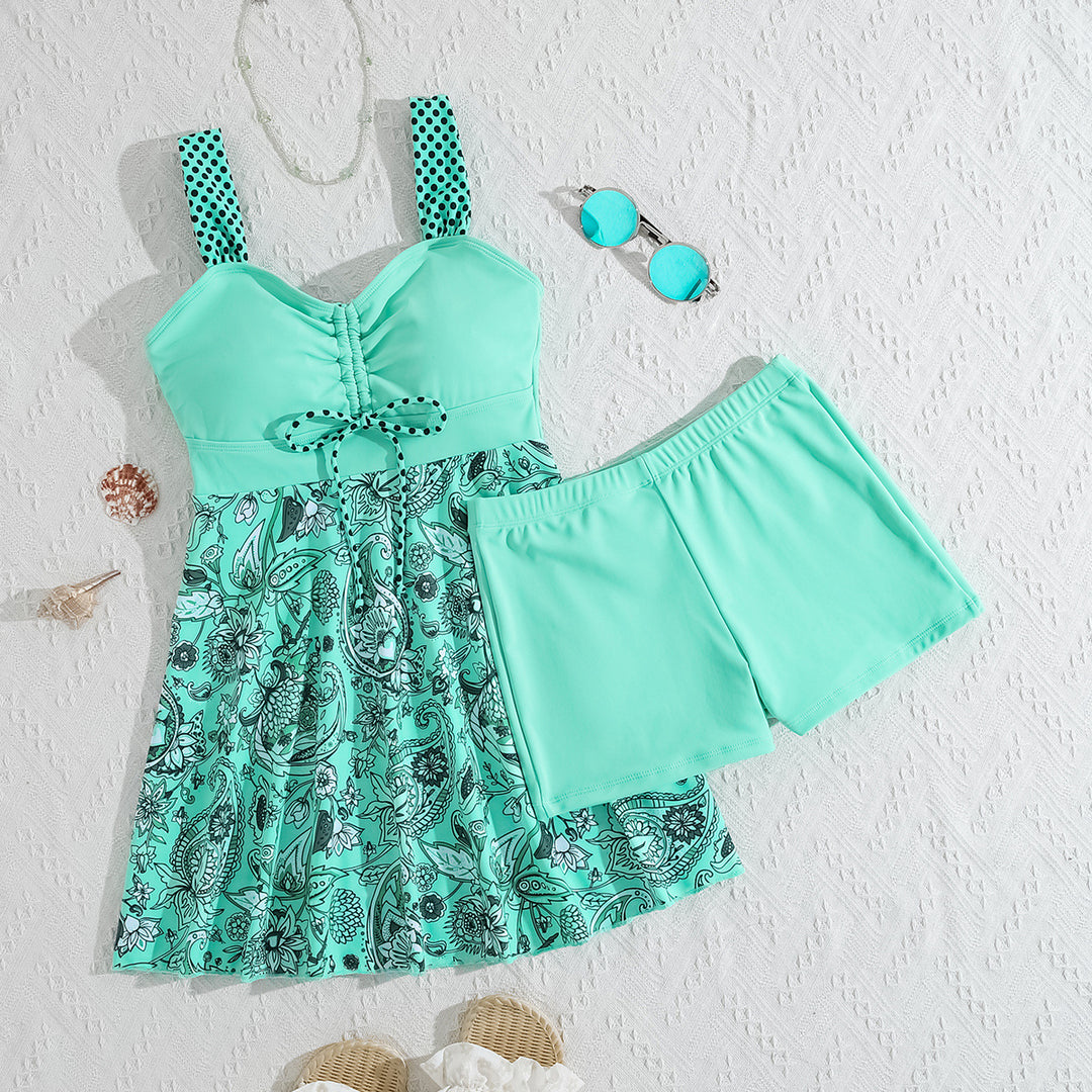 Ladies figure-flattering tankini with fashionable skirt Mune Fashion