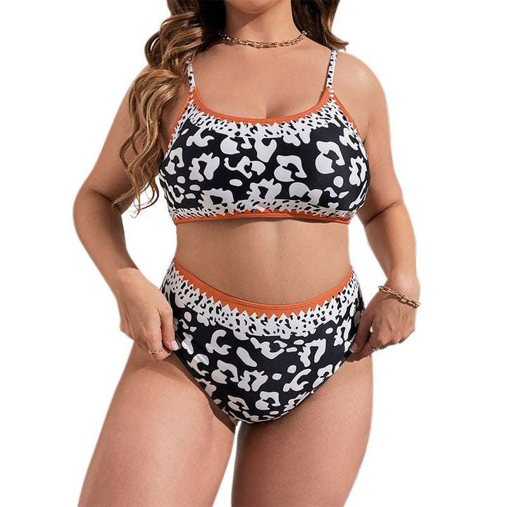 Women's High-Waisted Bikini with Animal Print and Sporty Design Mune Fashion