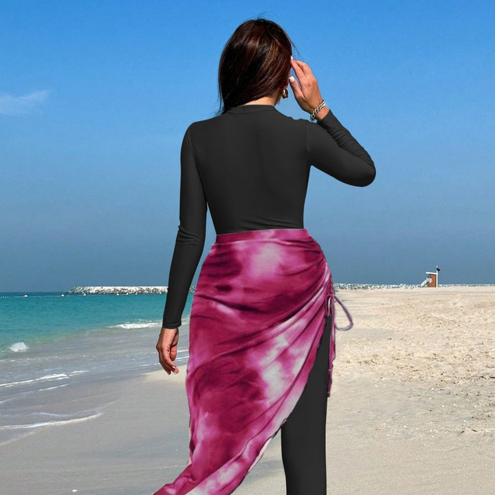 Women Long Sleeve Sports Swimsuit Mune Fashion