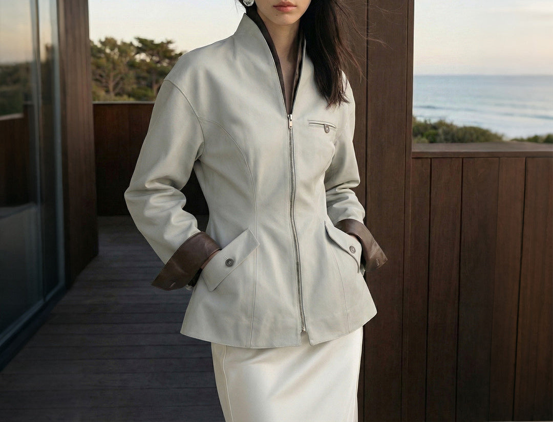 Women's trendy transitional jacket with zipper Mune Fashion