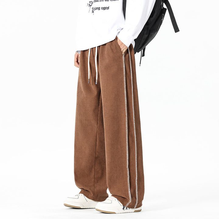 Men's Comfortable Cord Pants with Wide Cut
