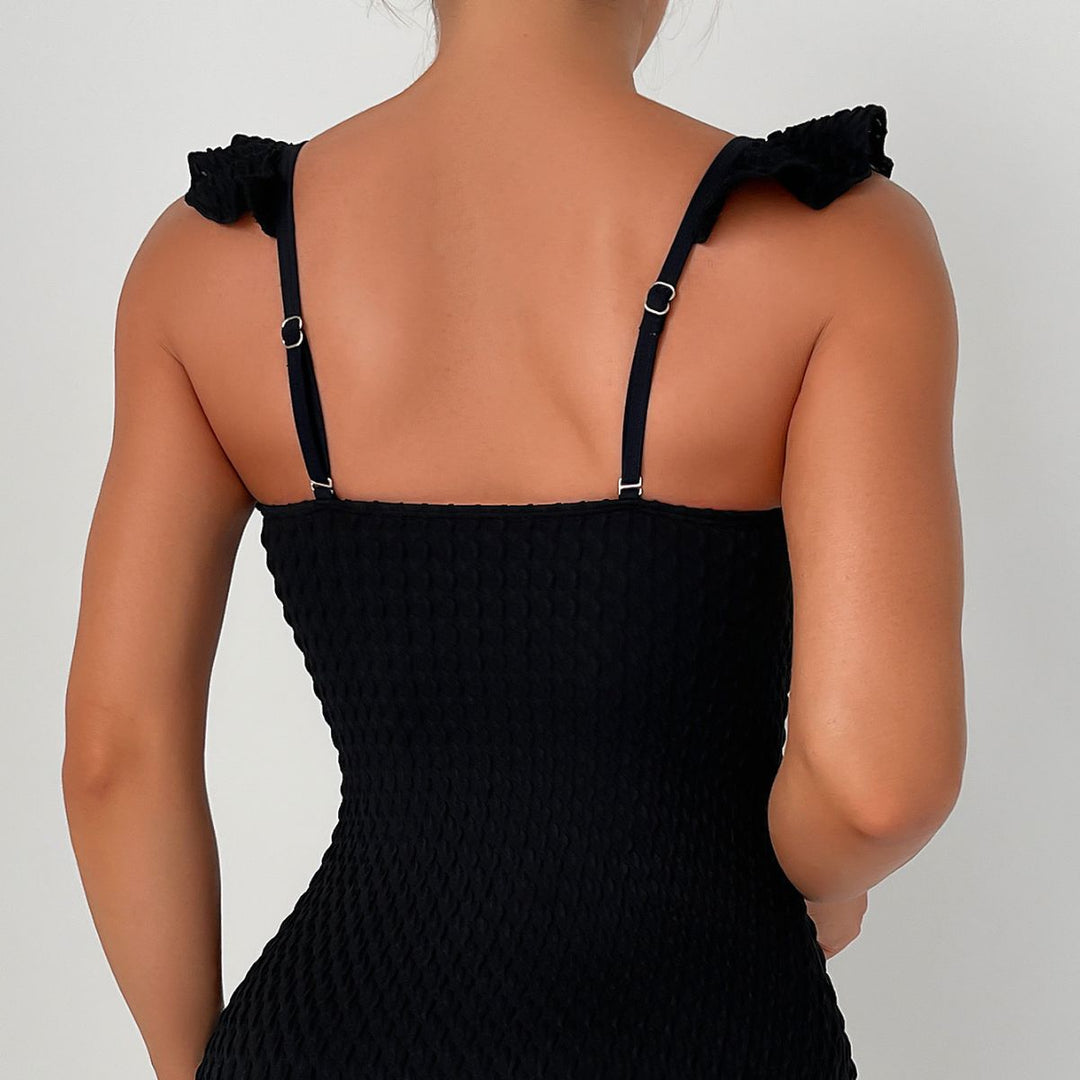 Ladies airy swimsuit with elaborately ruffled details Mune Fashion