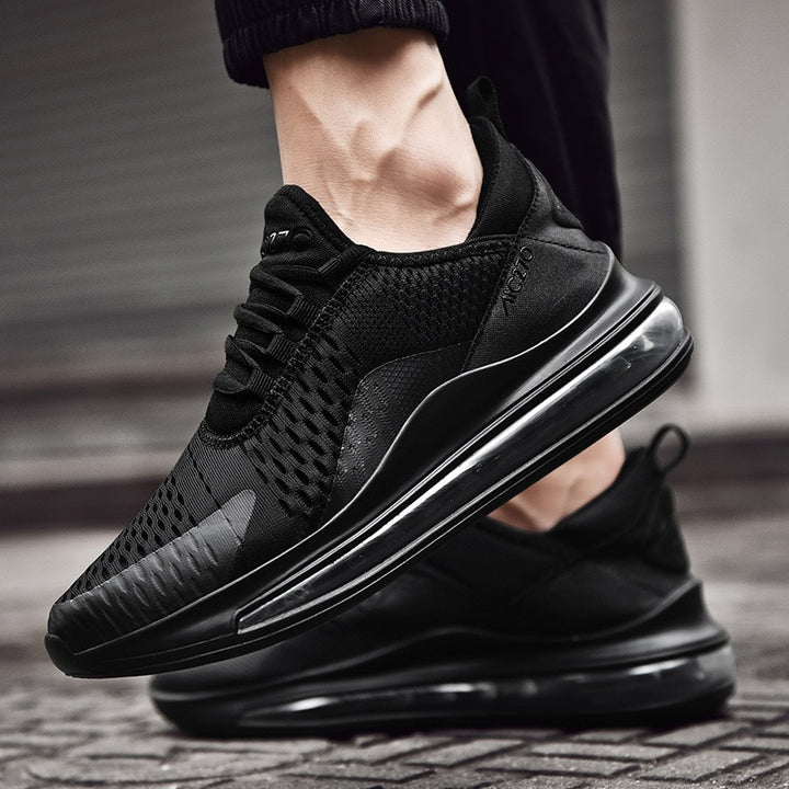 Men's Modern Air-Cushion City-Run Sneaker with Ventilated Mesh and TPU Support Structure Mune Fashion