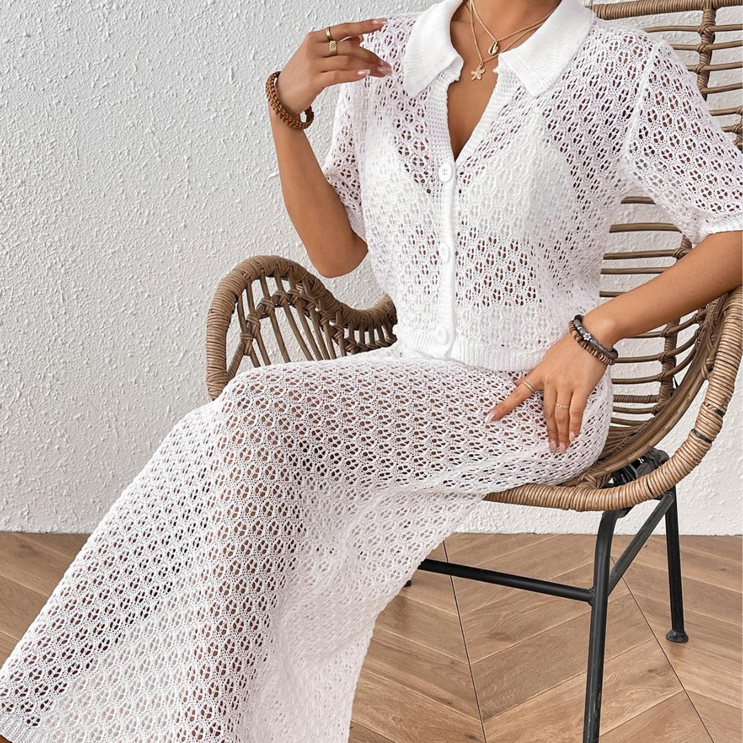 Ladies elegant crochet kimono set Mune Fashion