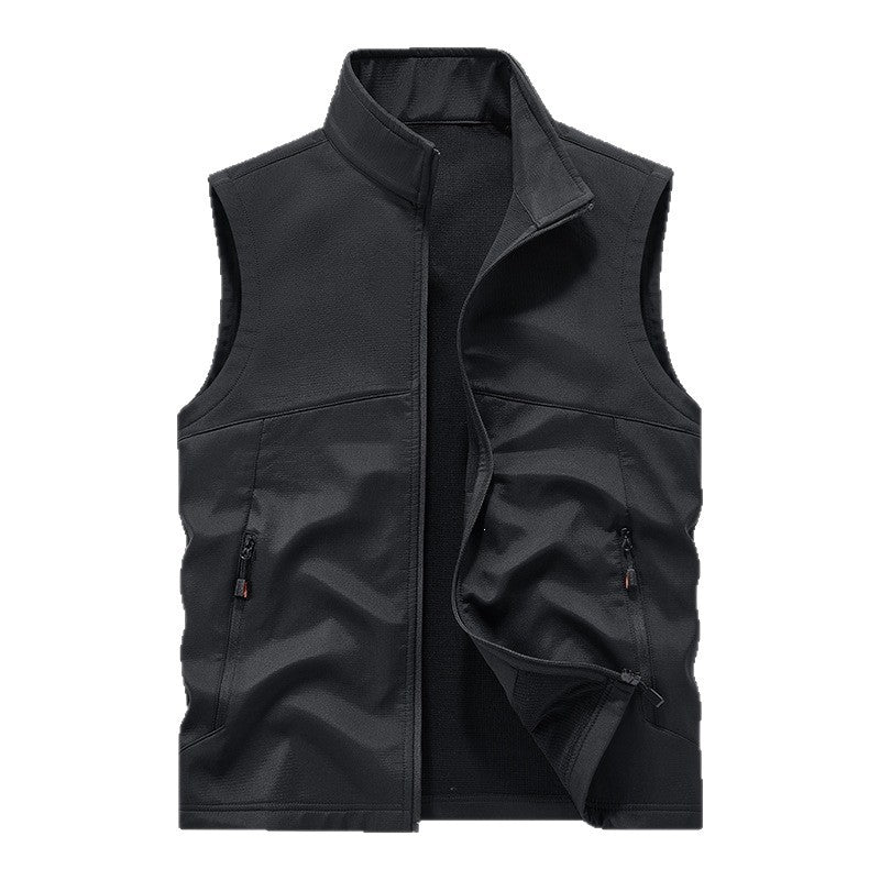 Men's softshell vest with fleece lining, windproof and water-repellent Mune Fashion