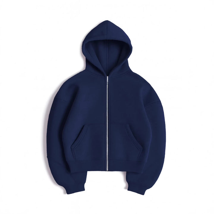 Women's stylish zip hoodie with oversized fit