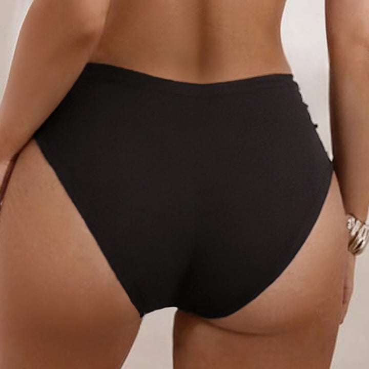 Women High-Cut Bikini Bottom with Ruching Mune Fashion