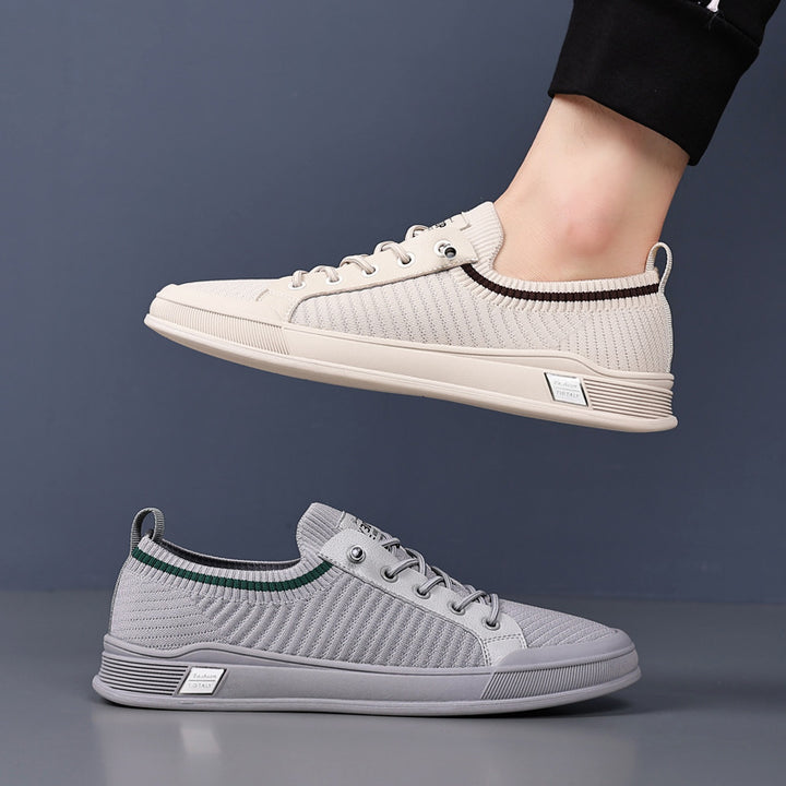Men's Lightweight Knitted Low-Top Sneaker with Sock-Like Shaft and Cushioned EVA Sole Mune Fashion