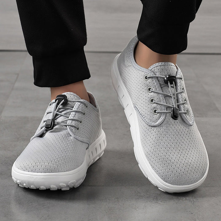 Women Lightweight Leisure Sneakers with Quick Lace Cord, Perforated Mesh & Shock-Absorbing Outsole Mune Fashion