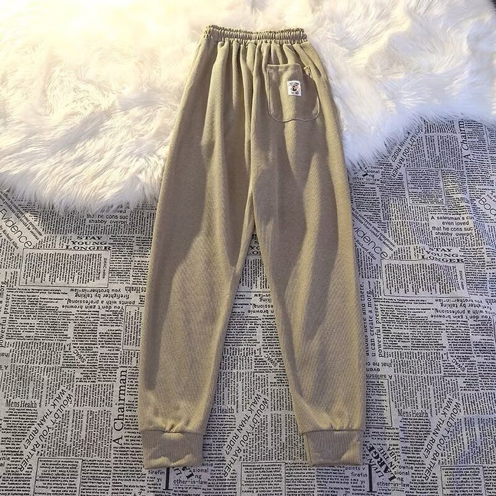 Women's Comfortable Leisure Pants with Elastic Waistband Mune Fashion