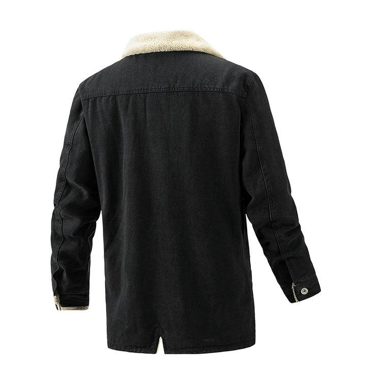 Men's Padded Denim Jacket with Sherpa Lining and Extended Outdoor Cut Mune Fashion