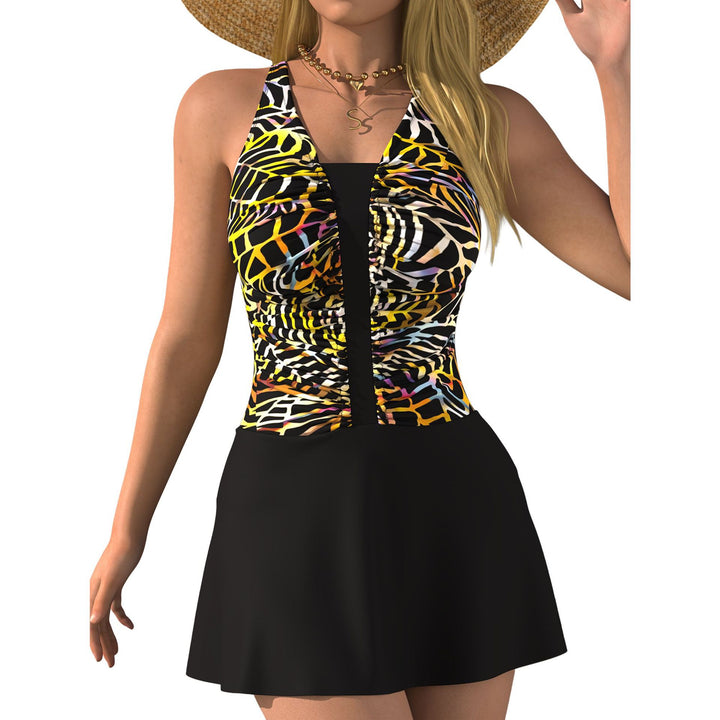 Ladies Halter Dress Swimsuit Mune Fashion