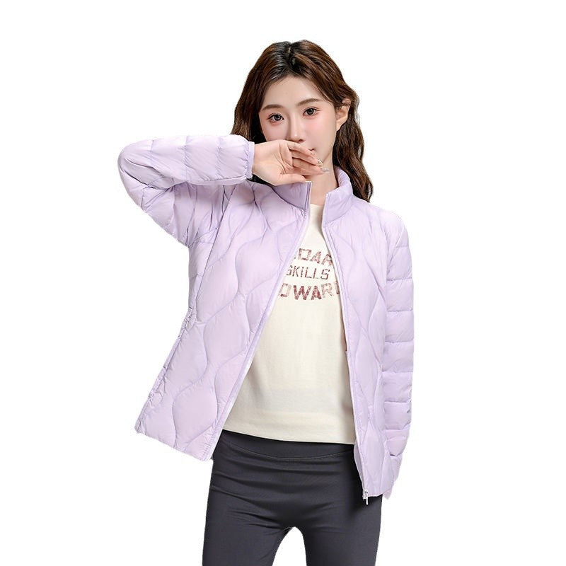 Women's Lightweight Quilted Hooded Jacket with Diamond Quilting and Thermal Insulation Mune Fashion