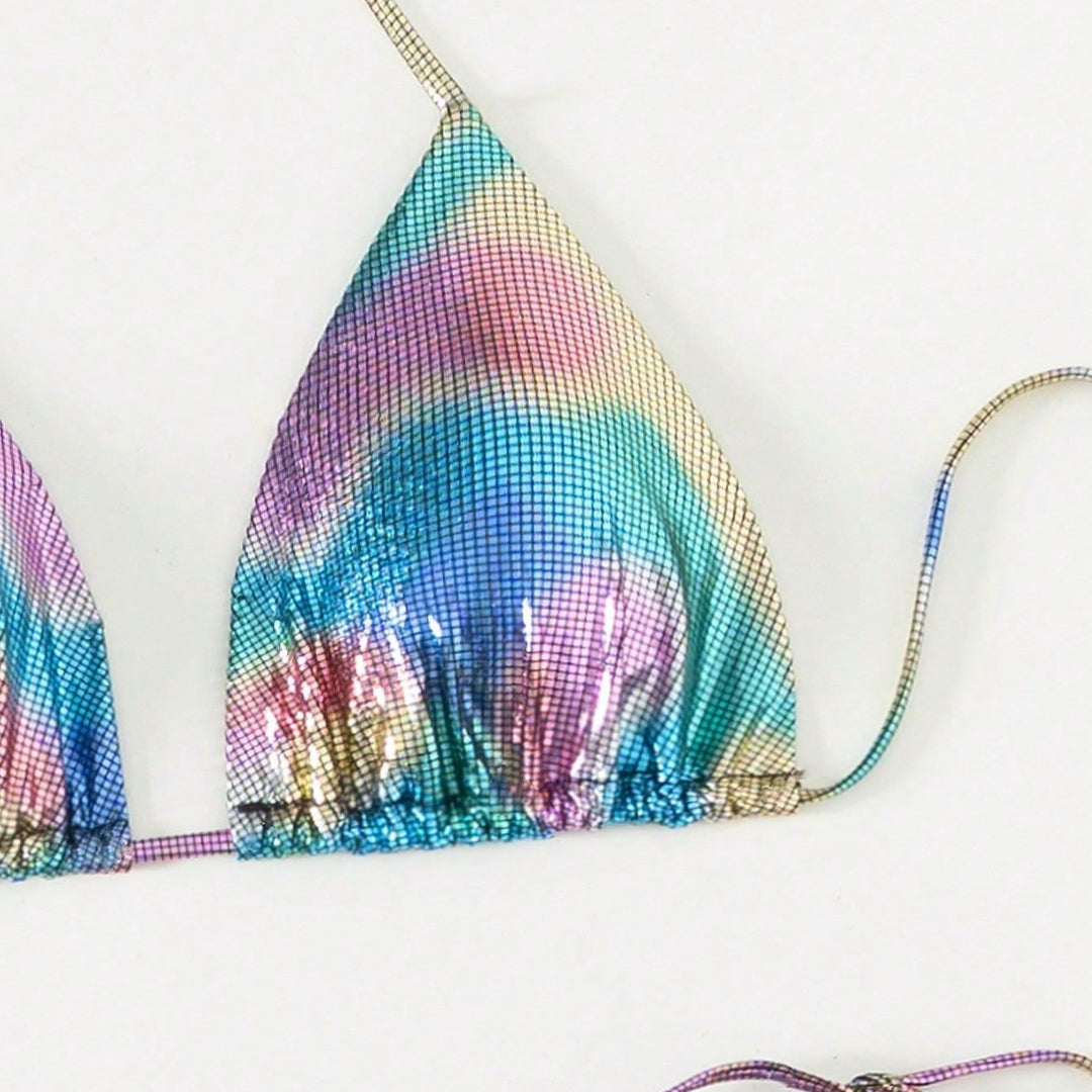 Women's Functional Triangle Bikini with Stylish Gradient Mune Fashion