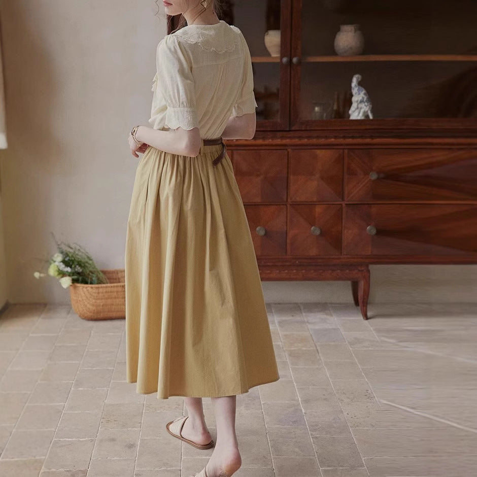 Women Long, airy skirt with high waistband Mune Fashion