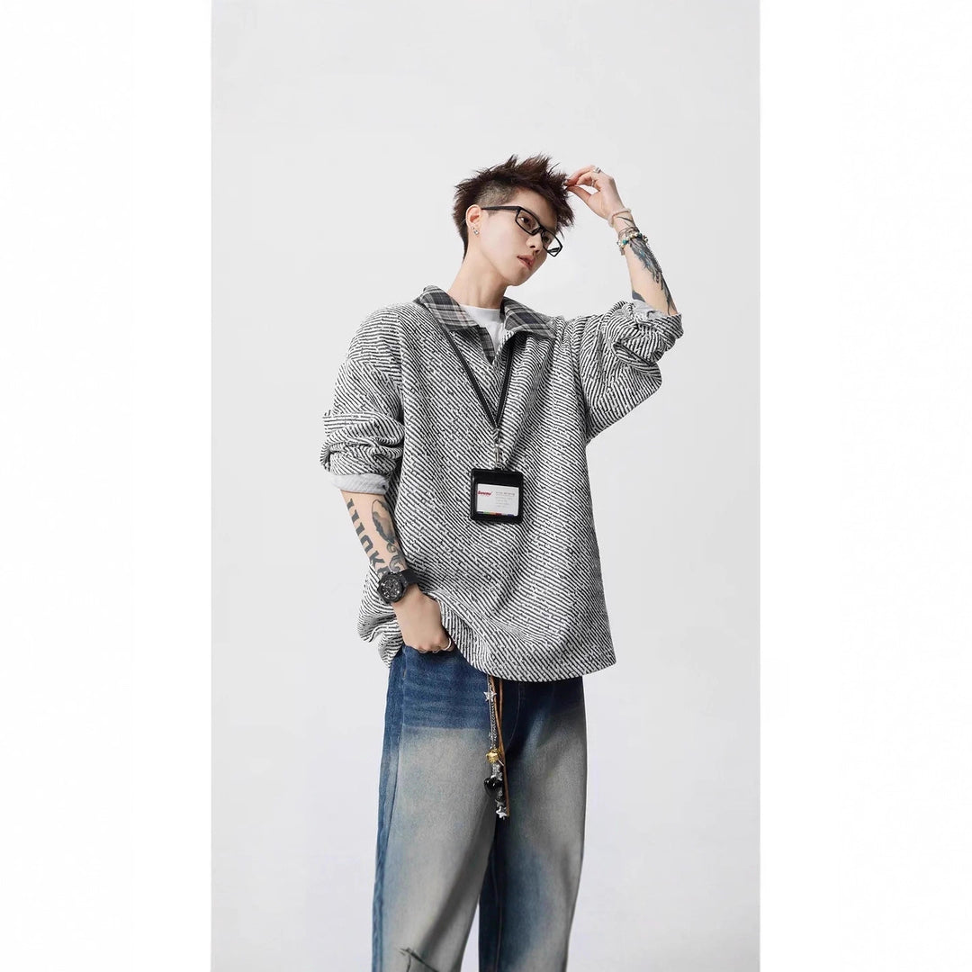 Women Casual Oversized Shirt Sweater Mune Fashion