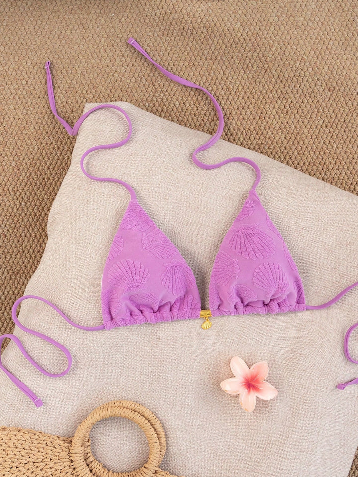 Women's Triangle Bikini Top with Ruffles Mune Fashion