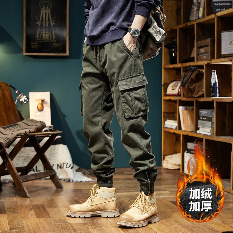 Herren Cargo-Joggerhose mit elastischem Bund, mehreren Utility-Taschen und gerippten Abschlüssen Mune Fashion