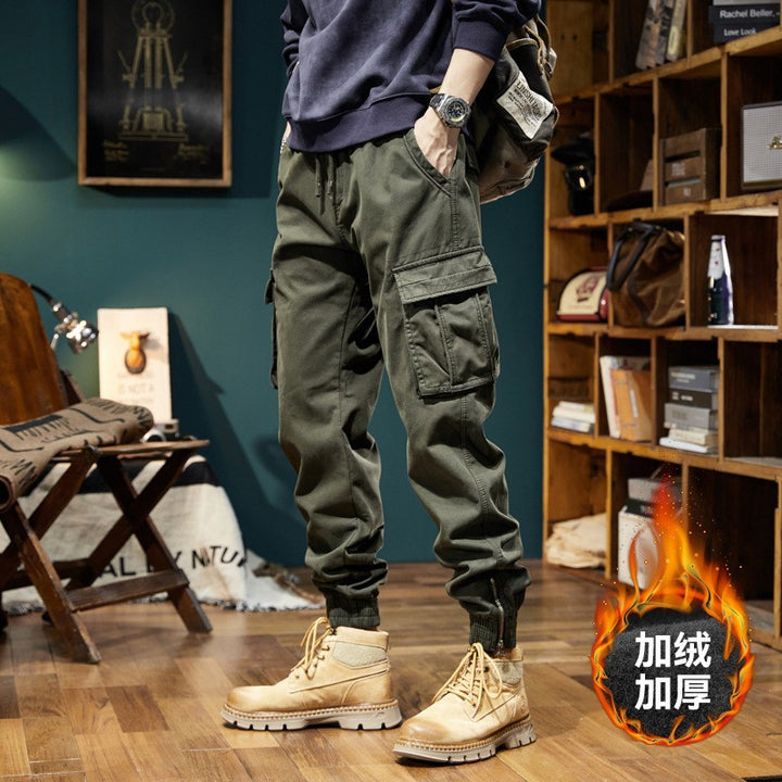 Herren Cargo-Joggerhose mit elastischem Bund, mehreren Utility-Taschen und gerippten Abschlüssen Mune Fashion