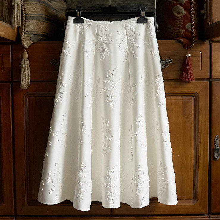 Ladies Elegant Maxi Skirt with Floral Pattern Mune Fashion
