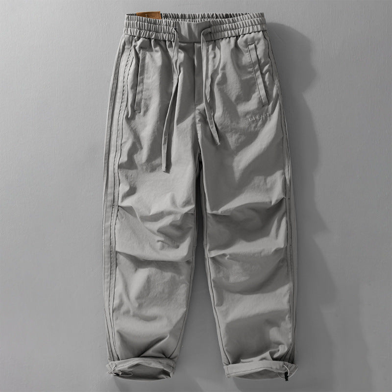 Men's Relaxed Jogger Chino with Drawstring Waist and Decorative Side Seams Mune Fashion