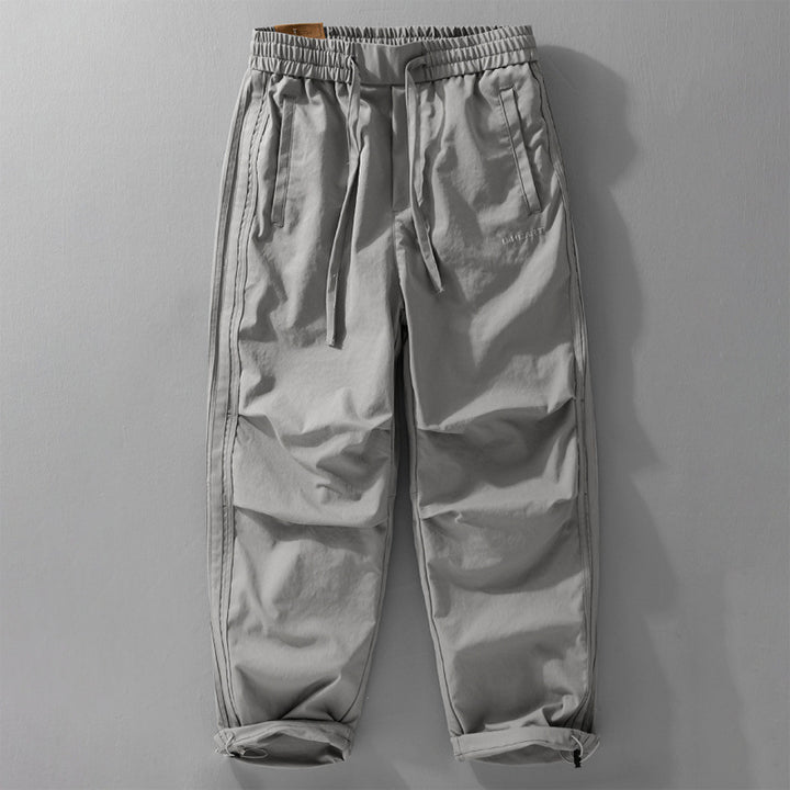 Men's Relaxed Jogger Chino with Drawstring Waist and Decorative Side Seams Mune Fashion