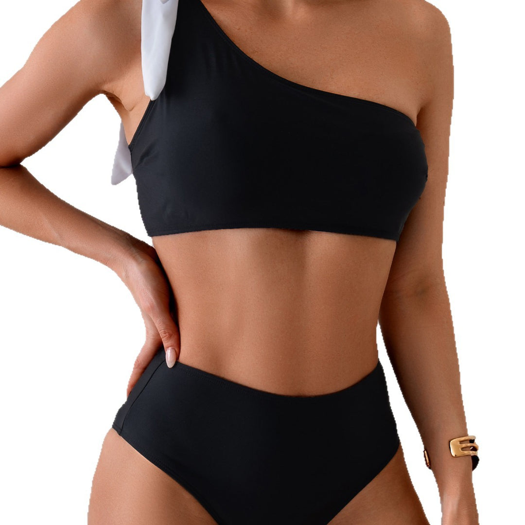 Women One-Sided Bikini with Decorative Bow Mune Fashion