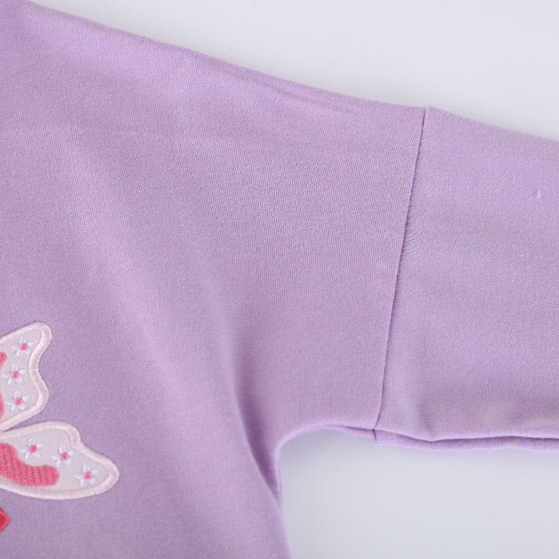 Girls leisure dress with charming wing pattern Mune Fashion