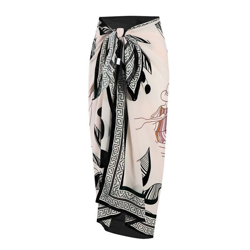 Women's swimsuit with elegant wrap skirt Mune Fashion