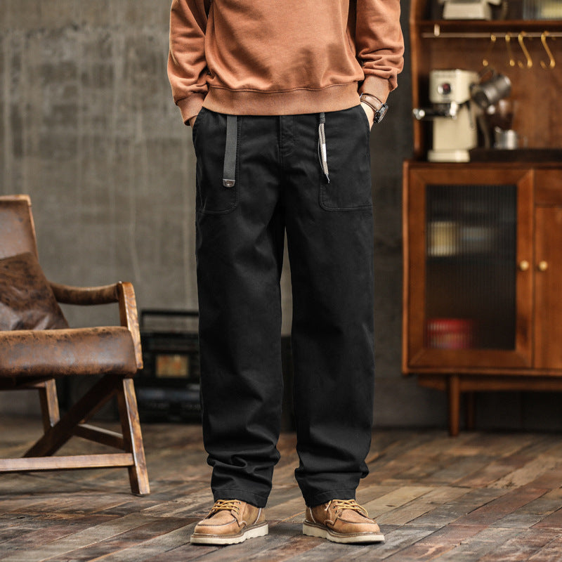 Men's loose workwear pants with patch front pockets Drune
