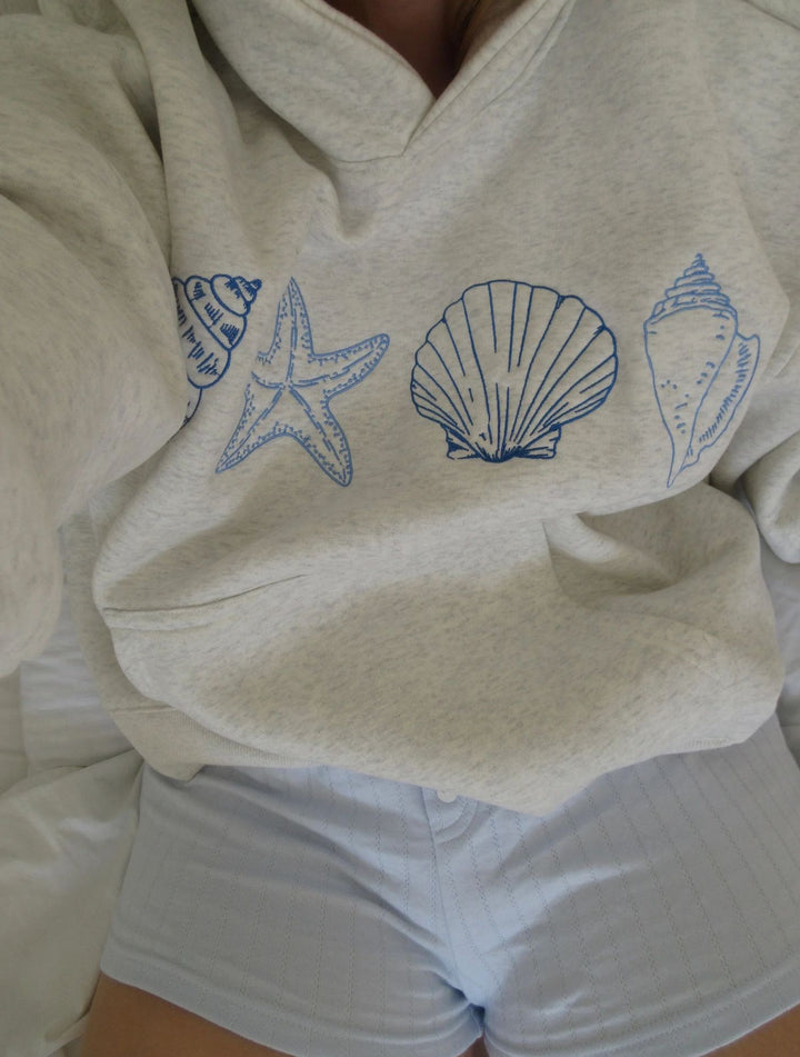 Women's hoodie with floral embroidery design and printed hood lining Mune Fashion