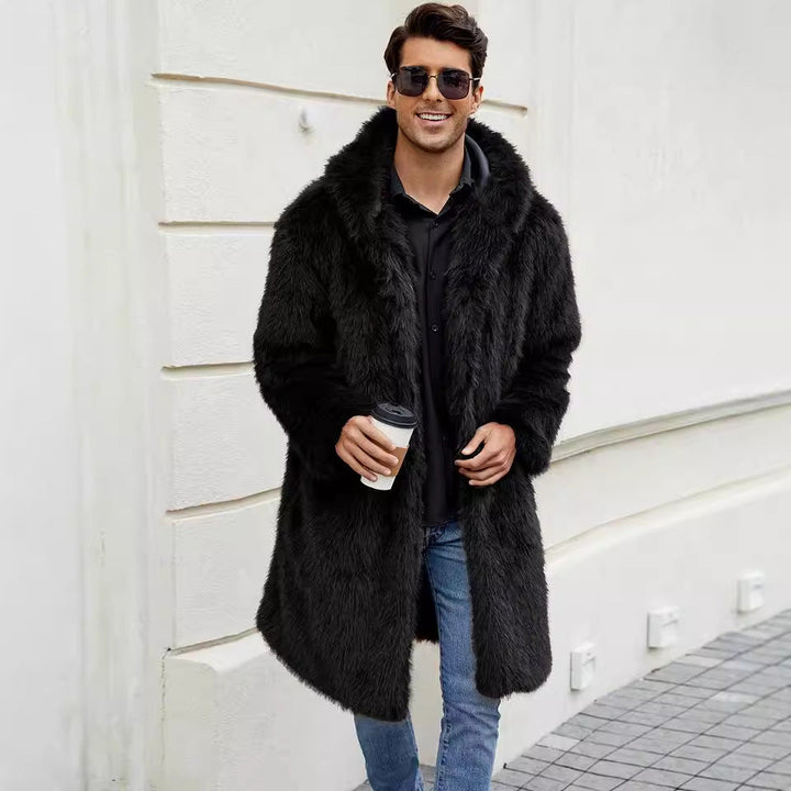 Men's Elegant Lined Coat with Hood Mune