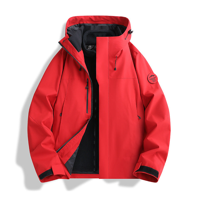 Men's Breathable, Waterproof Softshell Jacket with Fleece Lining and Hood Mune Fashion