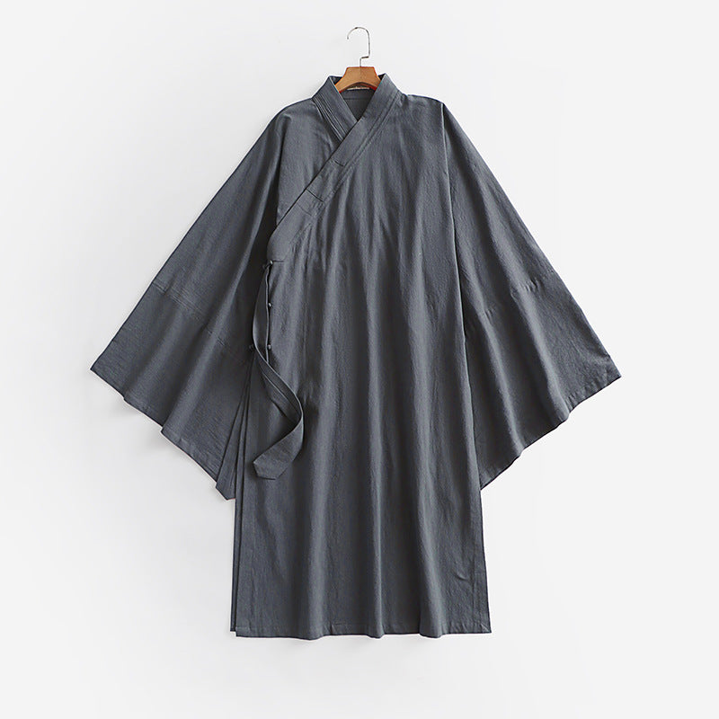 Unisex Oversize Kimono Coat with Wide Sleeves and Asymmetrical Wrap Front Mune Fashion