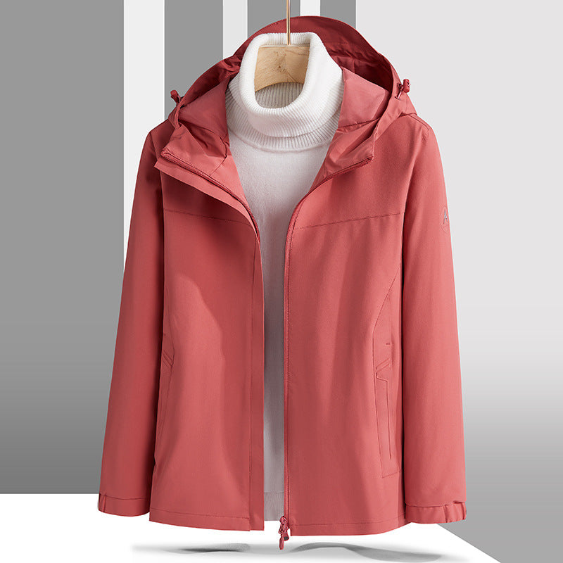 Men's Lightweight Technical Softshell Jacket with Adjustable Hood and Minimalist Athletic Fit Mune Fashion