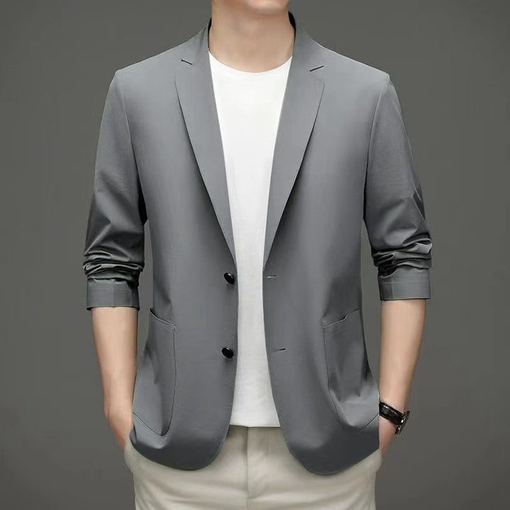 Men's unlined jersey blazer with roll-up sleeves and travel comfort Mune Fashion