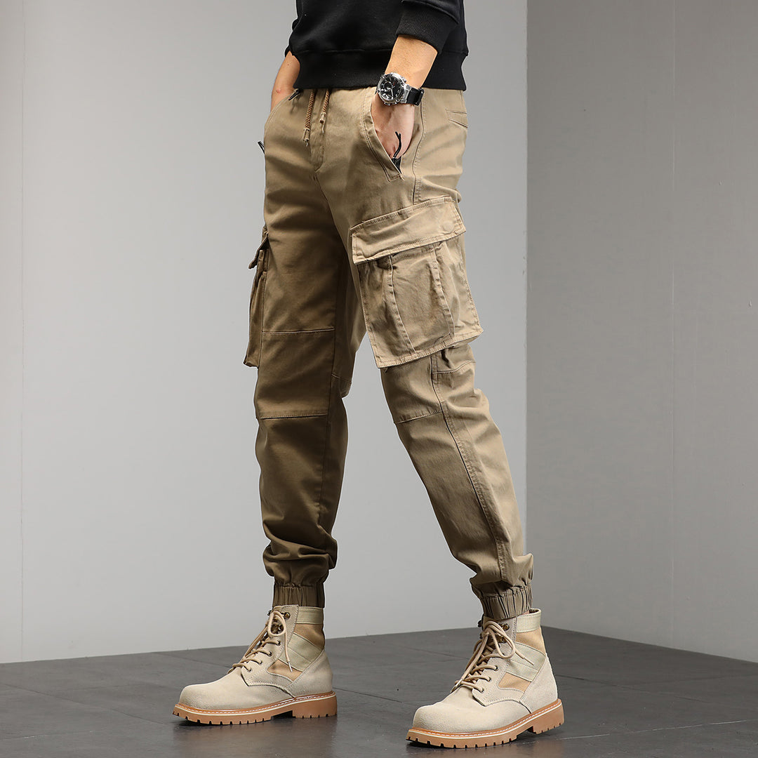 Men's utility jogger pants with sculpted knee panels, reinforced cargo pockets, and elastic comfort waistband Drune
