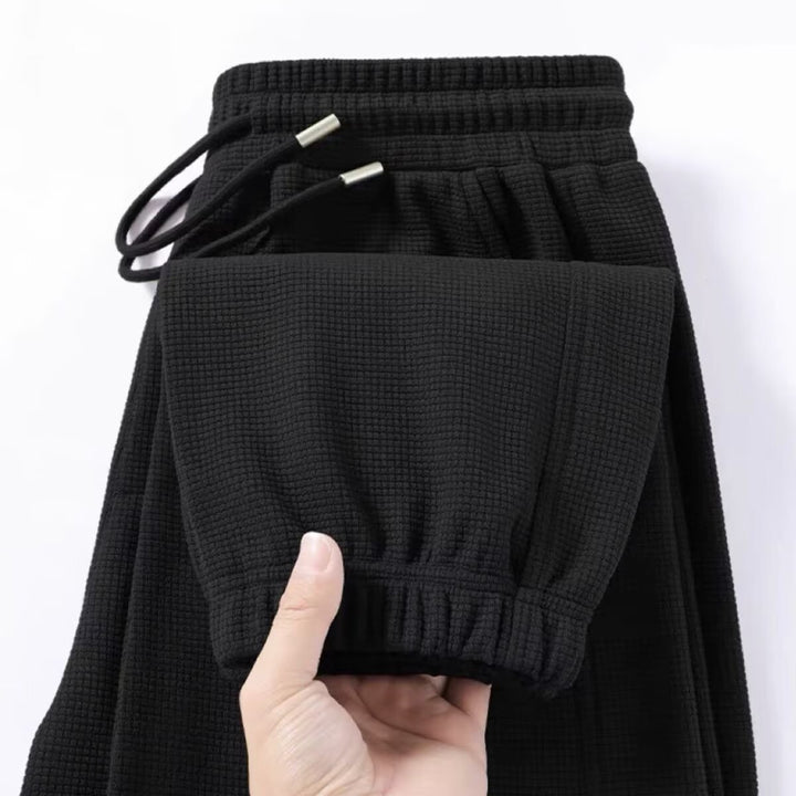 Men's Sporty Sweatpants with Textured Material Mune Fashion