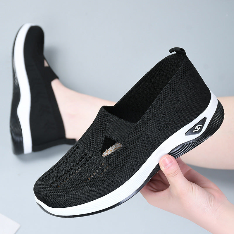 Women Breathable Slip-On Sneakers with Elastic Design Mune Fashion