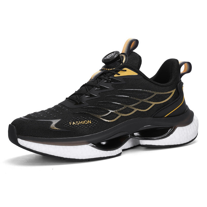 Unisex breathable running sneakers with double air chamber midsole and reinforced heel stability Mune Fashion