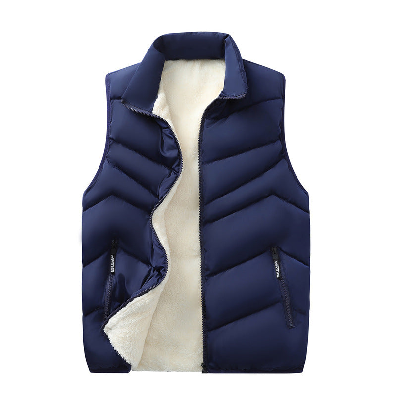 Men's ultra-warm padded vest with Sherpa lining, windproof outer shell and two zippered pockets Mune Fashion
