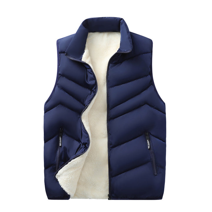 Men's ultra-warm padded vest with Sherpa lining, windproof outer shell and two zippered pockets Mune Fashion