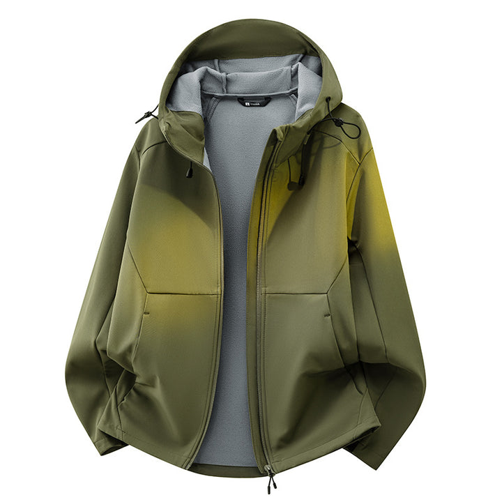 Unisex Softshell transitional jacket with fleece lining, hood & water-repellent coating Mune Fashion