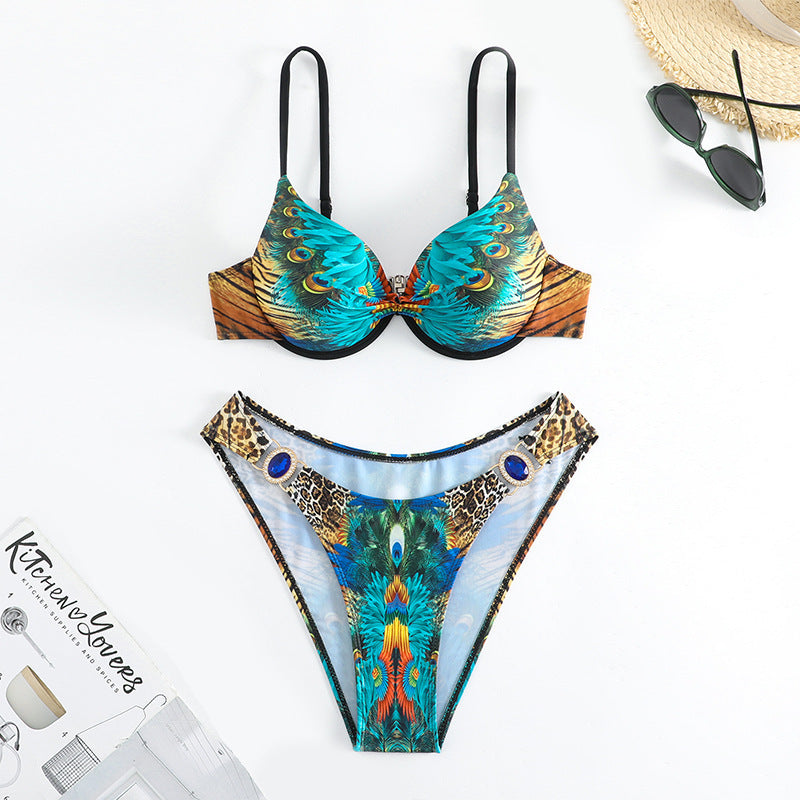 Women's exciting bikini set with exquisite pattern Mune Fashion
