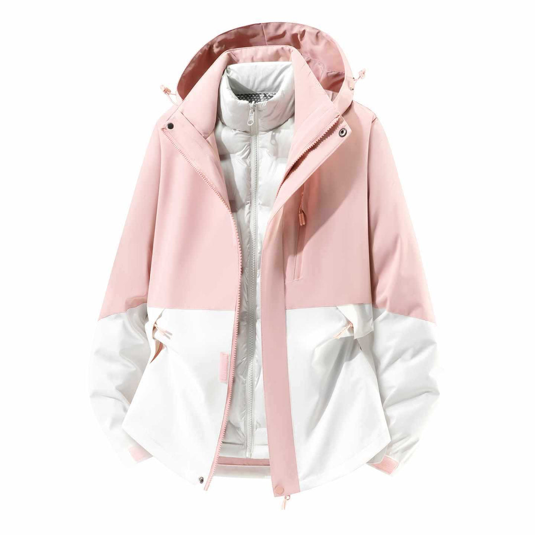 Men's Waterproof Three-Piece Winter Jacket with Removable Down Inner Jacket and Hood Mune Fashion
